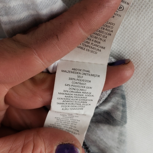 PRANA white geometrical pattern short sleeve top - Picture 6 of 6